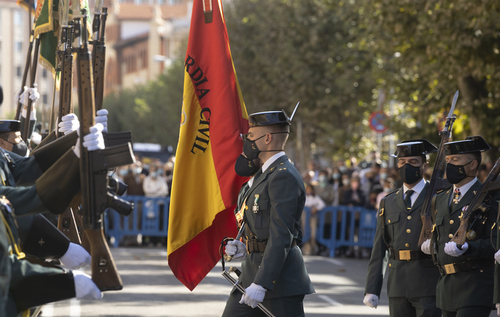 Acto de la Guardia Civill en Iruñea, con motivo del 12 de octubre. (Jagoba MANTEROLA / FOKU)