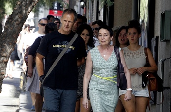 Mikel Egiba, 2015ean, espainiar Auzitegi Nazionalaren atarian. (J. DANAE / FOKU)