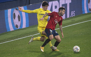 El Villarreal es el primer escollo de una travesía montañosa de seis partidosl iigueros seguidos que deberá afrontar Osasuna durante mes y medio. (Jagoba MANTEROLA/FOKU)