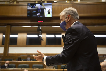 El lehendakari, Iñigo Urkullu, ha defendido la acción de su Gobierno en esta materia. (IREKIA)