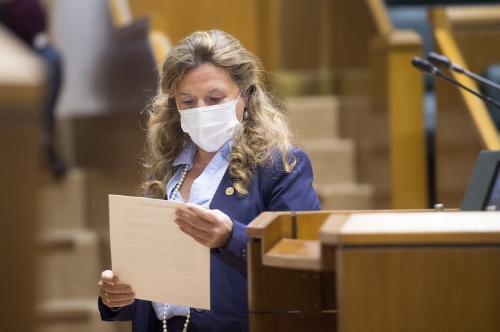 Gotzone Sagardui durante un pleno de control anterior. (Iñigo URIZ/FOKU)