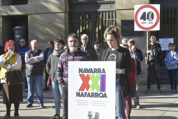 Nafarroa XXI plataformaren aurkezpena Iruñean. (Idoia ZABALETA/FOKU)