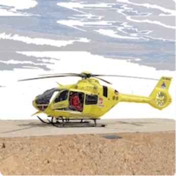 Helicóptero medicalizado del 112 del Gobierno de Aragón. (112 GOBIERNO DE ARAGÓN)