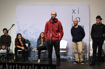 Amets Arzallus Mauleko saioan. (Bob EDME)