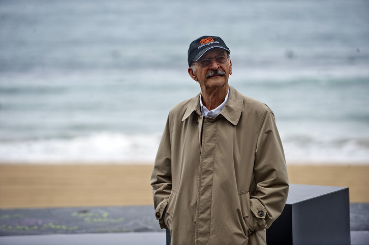 Felipe Cazals posa en Donostia, donde su ‘Chicogrande’ inauguró Zinemaldia en 2010. (Juan Carlos RUIZ / FOKU)