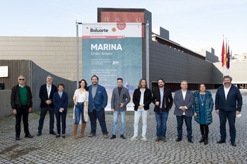 Presentacion de la óperac versión concierto de ‘Marina’ con la que el Baluarte de Iruñea celebrará mañana el 200 aniversario del nacimiento de Emilio Arrieta. (Iñigo URIZ/FOKU)