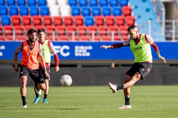 Los azulgranas han entrenado esta tarde en Ipurua. (SD Eibar)