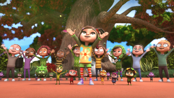 Duendes, niñas y niños unidos por su amor hacia la naturaleza. (NAIZ)