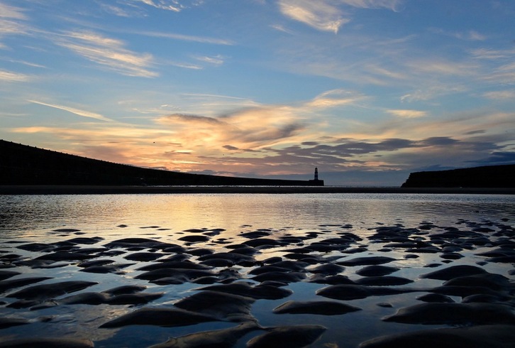 Vista general del puerto de Seaham, en el nordeste de Inglaterra, cerca de donde se halla la mina de carbón de Dawdon, cerrada en 1991. (Paul ELLIS/AFP)