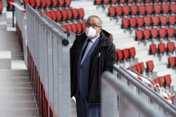 Salvo sorpresa, Sabalza encadenará su tercera legislatura como presidente rojillo. (Iñigo URIZ/FOKU)