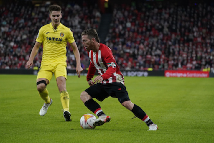 Muniain ha transformado el penalti del 2-1 y ha sido el catalizador del equipo en ataque. (Aritz LOIOLA/FOKU)