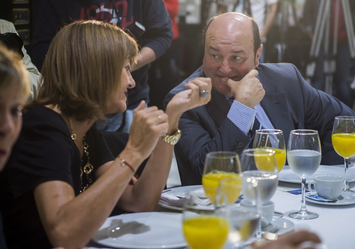 Idoia Mendia y Andoni Ortuzar, en una imagen de archivo. (FOKU)