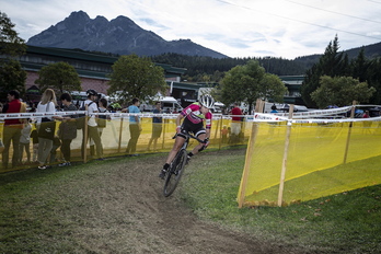 Paula Suárez ha logrado su primera victoria de la temporada en Berriz. (Aritz LOIOLA/FOKU)