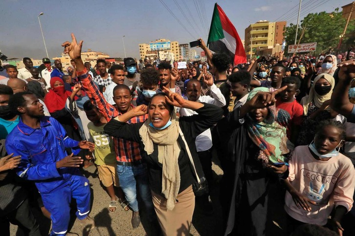 Protestas en las calles de Jartum. (AFP)