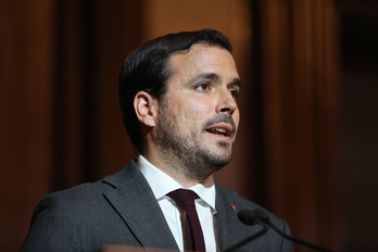 El ministro español de Consumo, Alberto Garzón, recibició la cartas con amenazas enviadas por el militar cuando era diputado. (Cézaro DE LUCA/EUROPA PRESS)