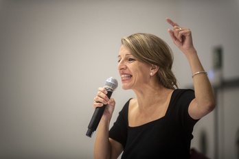 Yolanda Díaz, ministra de trabajo del Gobierno español. (Jaizki FONTANEDA/FOKU)