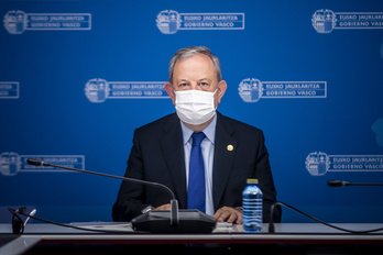 Pedro Azpiazu, consejero de Economía y Hacienda de Lakua. (Jaizki FONTANEDA/FOKU)