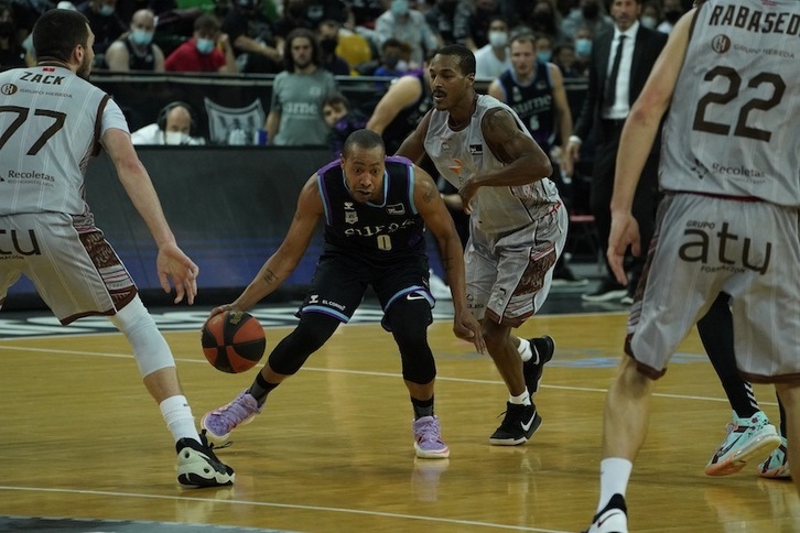 Andrew Goudelock ha tenido mucho que decir en las dos primeras victorias ligueras de Bilbao Basket. (Aritz LOIOLA / FOKU)