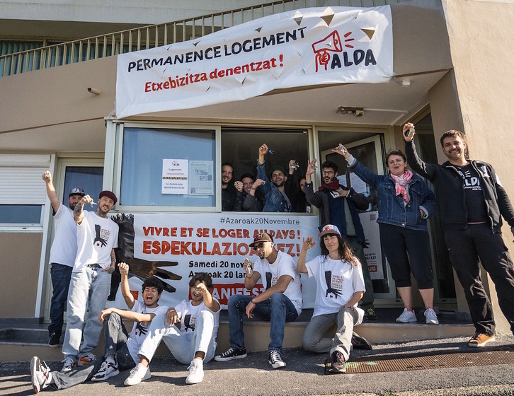 Biarritzen abiatutako okupazio ekimena amaitutzat eman du Alda mugimenduak. (@Alda_EH)