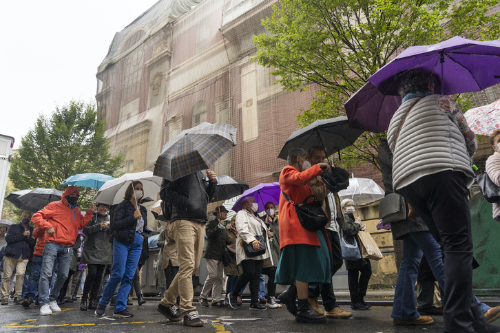  Arte Ederren eraikina eraistearen aurkako manifestazioa Donostian. (Jagoba MANTEROLA/FOKU)