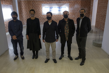  Erakusketaren antolatzaile eta komisarioak. (Jon URBE/FOKU)