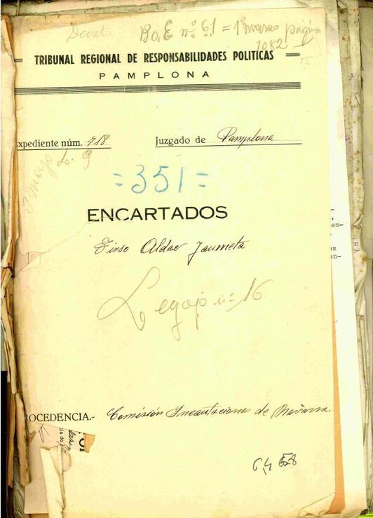 Expediente abierto contra Tirso Aldaz.