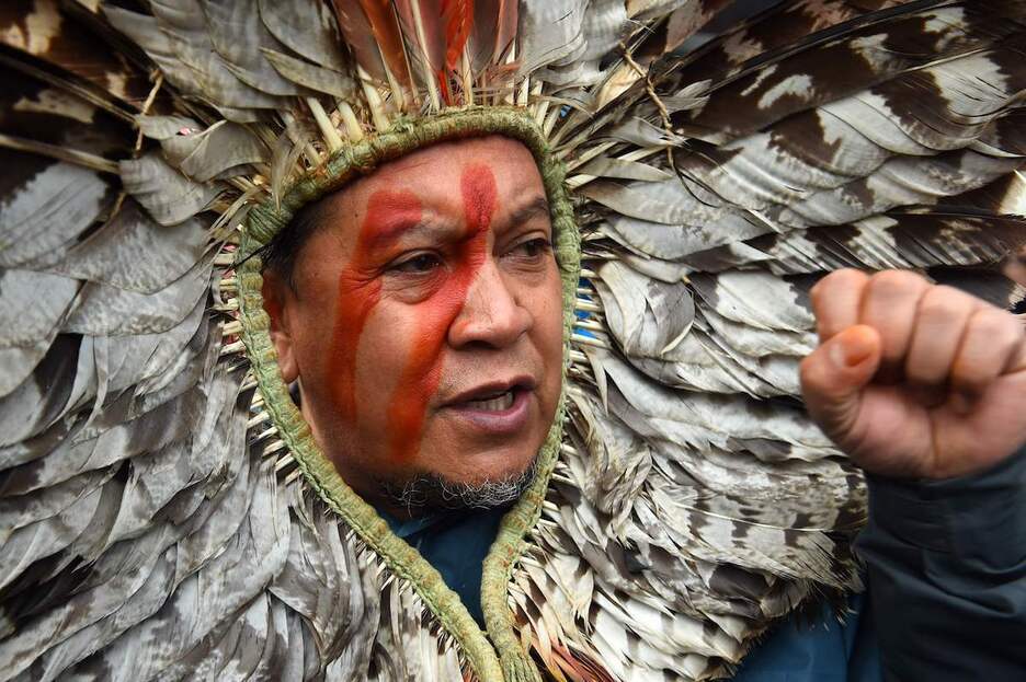 Indiar bat Glasgowko mobilizazioan. (Daniel LEAL-OLIVAS/AFP) Indiar bat Glasgowko mobilizazioan. (Daniel LEAL-OLIVAS/AFP)