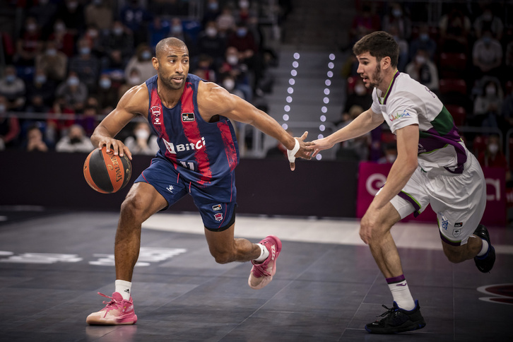 Jayson Granger izan da partidan puntu gehien lortu dituen jokalaria. (Jaizki FONTANEDA/FOKU)