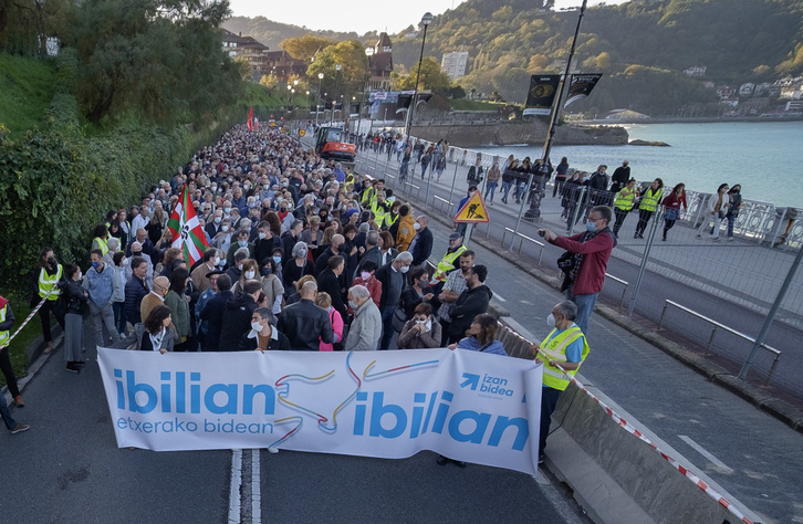 «Etxerako bidean», Sareren azken mobilizazioa Donostian. (Jon URBE | FOKU)