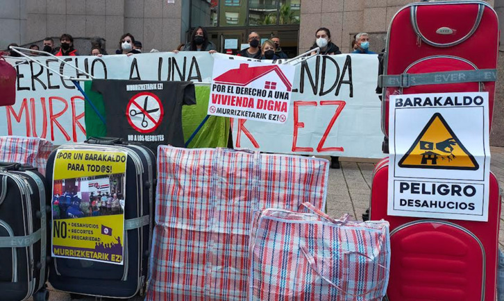 Etxegabetzeen aurkako protesta Barakaldon. (Berri-Otxoak)