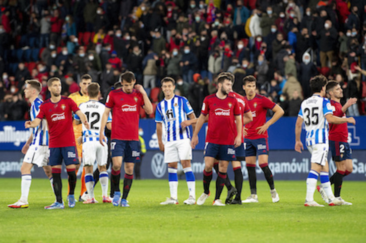 Osasuna encajó ante la Real su tercera derrota casera en lo que se lleva de temporada. (Iñigo URIZ/FOKU)