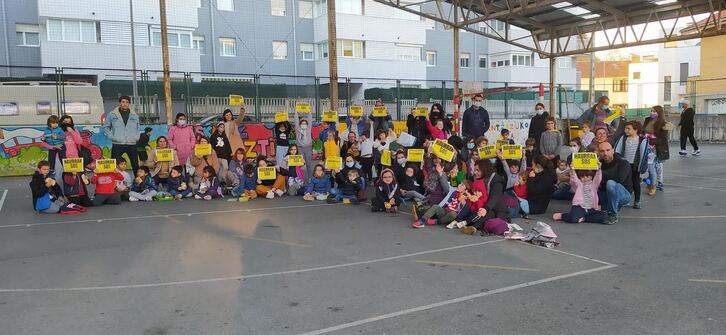 Sentada en el centro Arantzazuko Ama, de Martutene. (HAURRAK ERE BAI)