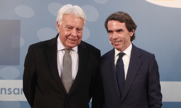 Felipe González y José María Aznar, presidentes españoles entre 1982 y 2004, época que seguiría totalmente cubierta. (Eduardo PARRA | Europa Press)
