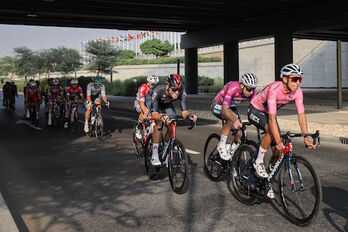 Filippo Gana, uno de los principales favoritos al triunfo en la última contrarreloj del Giro, firmaría repetir el triunfo final de Bernal. (Giuseppe CACACE/AFP)