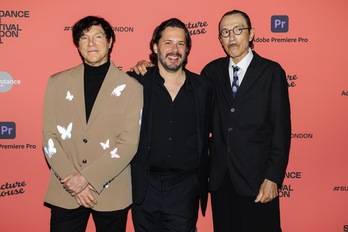 El trío del Cornetto: Russell Mael, Edgar Wright y Ron Mael. (NAIZ)