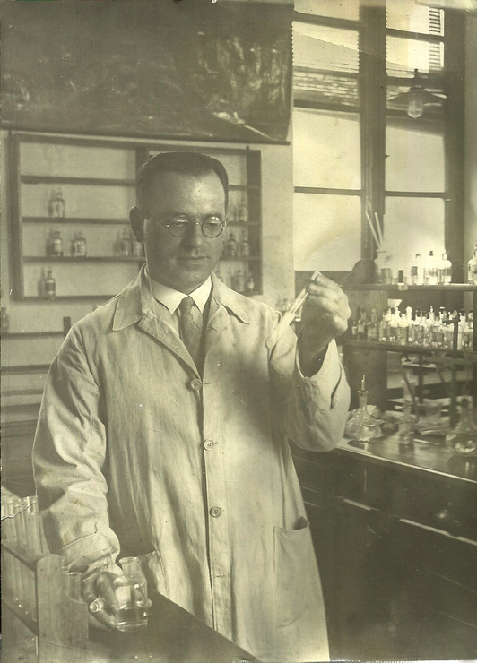  Imagen del químico baztandarra rescatada de la biografía ‘Jesús Yoldi Bereau. Un universitario al servicio del bien común’.
