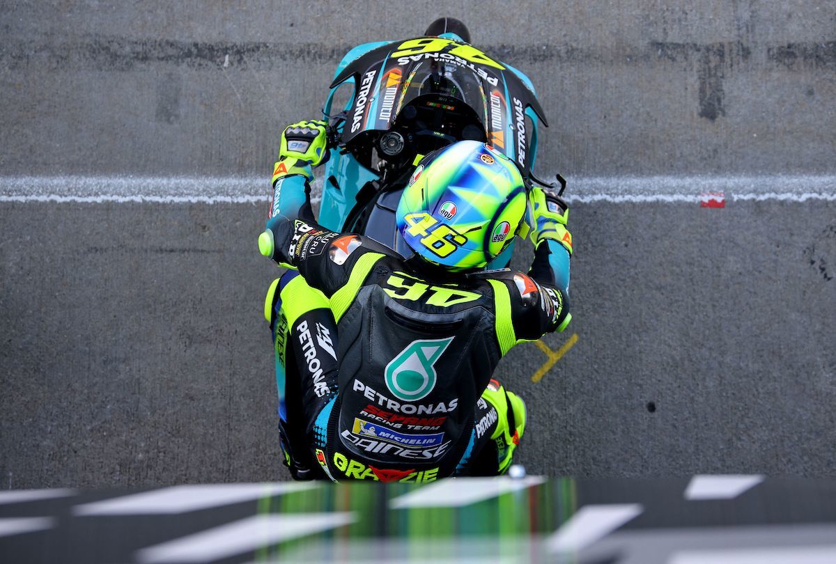 Valentino Rossi, Valentziako zirkuitura irtetear. (Jose JORDAN/AFP)
