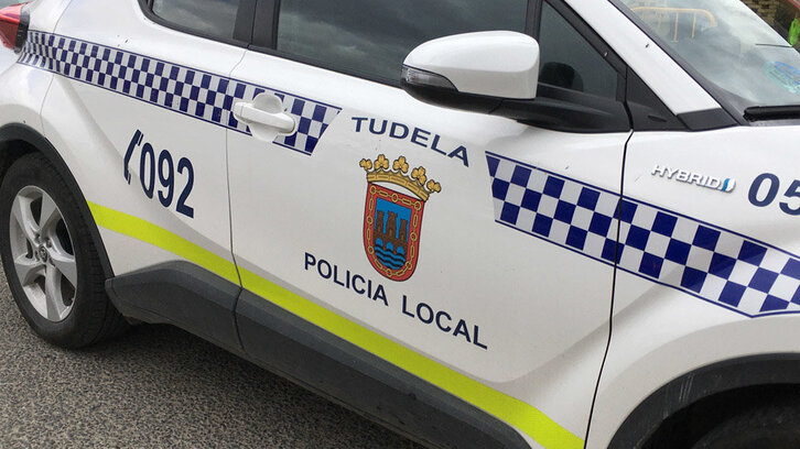 Un coche de la Policía Local de Tutera. (TUTERAKO UDALTZAINGOA)
