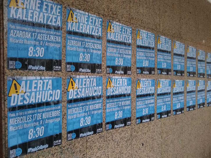 Campaña contra el desahucio de Paula en Arrigorriaga. (Batu Elkarlaguntza Sarea)