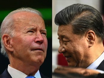 AEBetako eta Txinako presidenteak, Joe Biden eta Xi Jinping. (ARIS MESSINIS-AFP) 