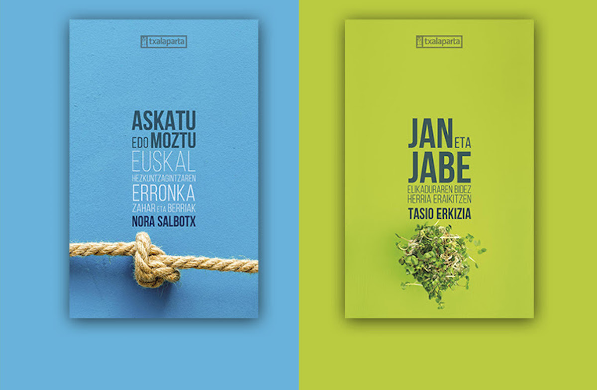 &lsquo;Askatu edo moztu&rsquo; eta &lsquo;Jan eta jabe&rsquo; liburuak aurkeztu dituzte Nora Salbotxek eta Tasio Erkiziak. (Txalaparta)