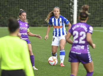 Emma Ramírez ha anotado los dos primeros goles de la Real. (Jon Urbe/Foku)