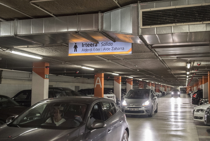 Parking subterráneo en Donostia. (Gorka RUBIO / FOKU)