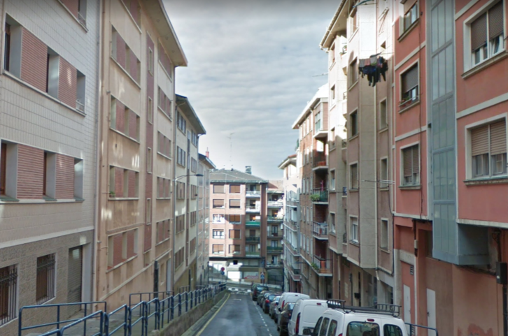 La calle Bailén de Portugalete, donde ha tenido lugar el accidente mortal (Google Maps)