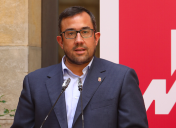 El vicepresidente del Gobierno y titular de Interior, Javier Remírez. (Nafarroako PARLAMENTUA)