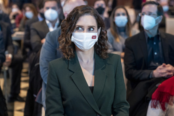 Isabel Díaz Ayuso, en una reciente inauguración en Madrid. (A. PEREZ MECA | AFP)
