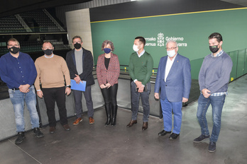 Alde guztiek ostiral honetan sinatu dute akordioa Nafarroa Arenan bertan. (Idoia ZABALETA/FOKU)