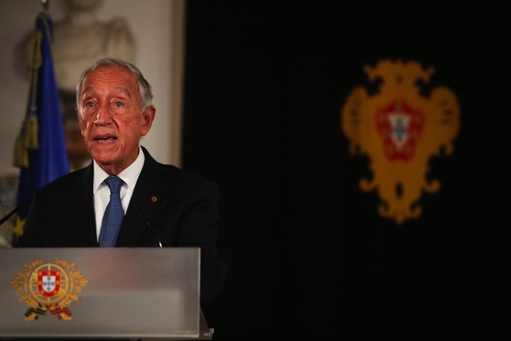  El presidente portugués. Marcelo Rebelo de Sousa, convocó los comicios el 30 de enero. (CARLOS COSTA / AFP)
