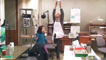 Miyazaki en una escena del documental 'Never-Ending Man: Hayao Miyazaki'. (NHK Films)