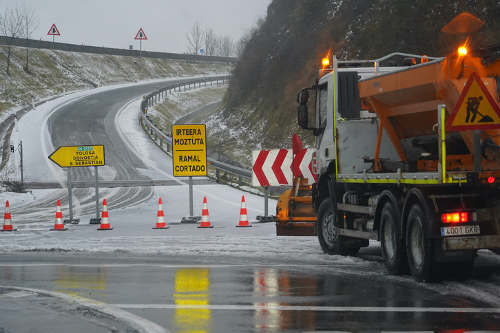Cortes de tráfico en Nafarroa. (Jagoba MANTEROLA/FOKU)